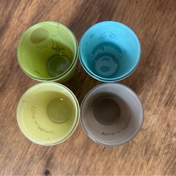 2019 Rick And Morty 2oz Mini-Glass Glassware Set 4 Shot Glasses Adult Swim READ - Picture 5 of 6